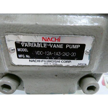 Nachi 70Lpm 7Mpa 1800Rpm 1In Hydraulic Vane Pump VDC-12A-1A3-2A2-20